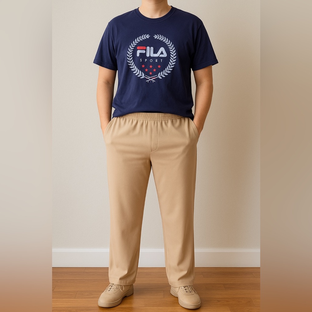 FILA Sport Navy Logo Graphic T-Shirt – Unisex Adult | XL/Relaxed 90s-Y2K